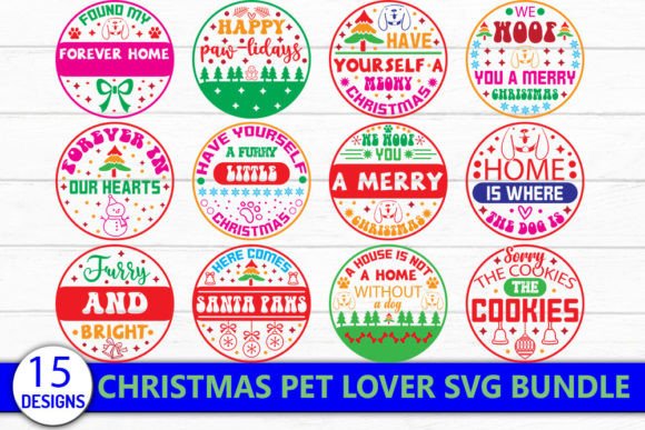 Christmas Pet Lover Svg Bundle: Graphics & T-Shirt Designs