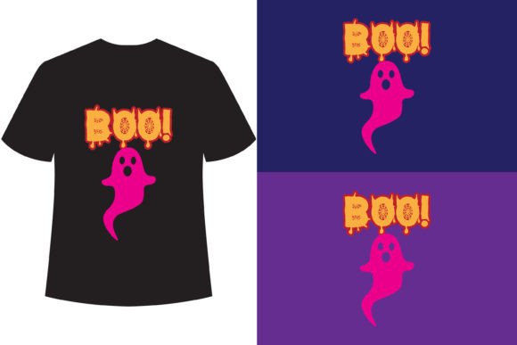 Cool Funny Ghost Boo Halloween Kids Tee Graphics