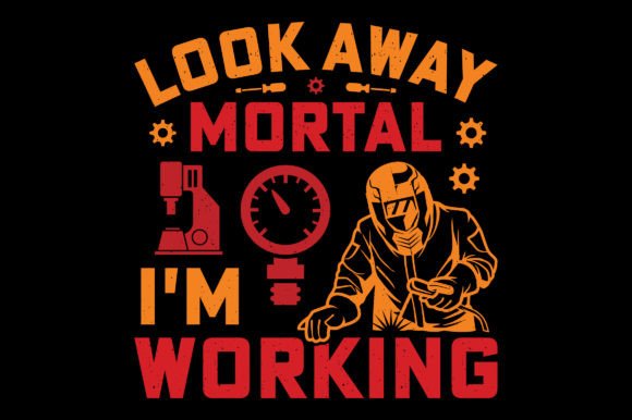 I'm Working Funny Welding T-Shirt Design Graphics