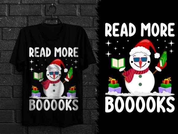 Read More Booooks Christmas T Shirt Graphics