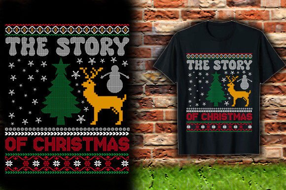 The STORY of CHRISTMAS TSHIRT DESIGN Graphics