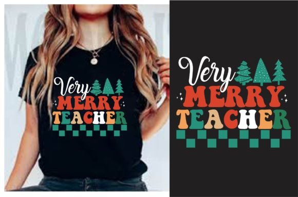 Very Merry Teacher Christmas Design Graphics